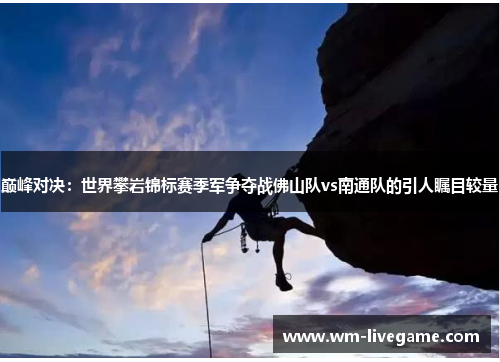 巅峰对决：世界攀岩锦标赛季军争夺战佛山队vs南通队的引人瞩目较量